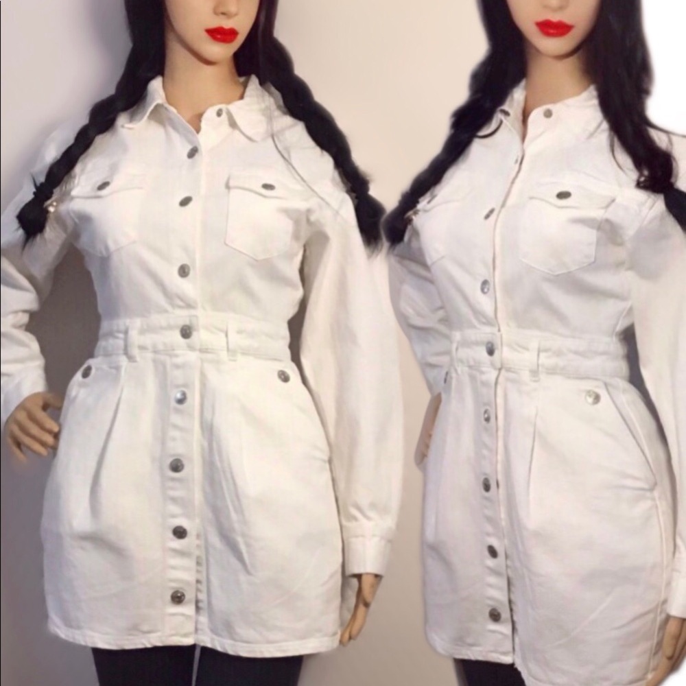 Zara White Jean Jacket/Women’s/Juniors/Extra Small